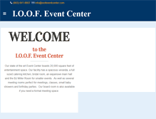 Tablet Screenshot of ioofeventcenter.com